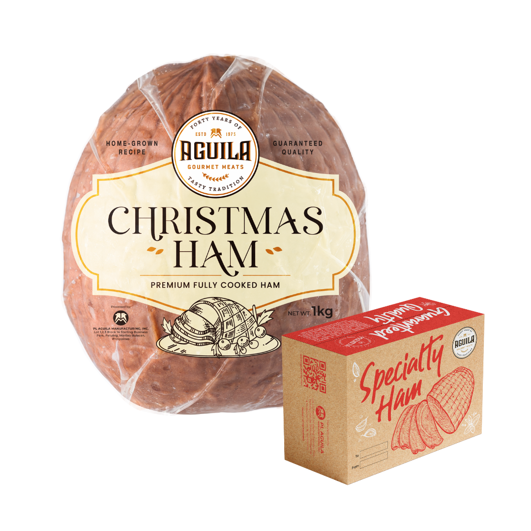 Aguila Christmas Ham with Christmas Box