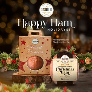 Aguila Pineapple-Glazed Christmas Ham with Christmas Box
